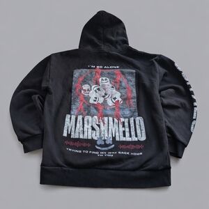 Marshmello Graphic Black Hoodie - Men’s Sweater
